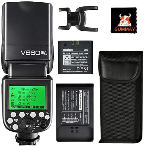 GODOX V860II-C Speedlite HSS 1/8000S GN60 2000mAh Wiederaufladbare Akku TTL Kamera Blitz Blitzgerät