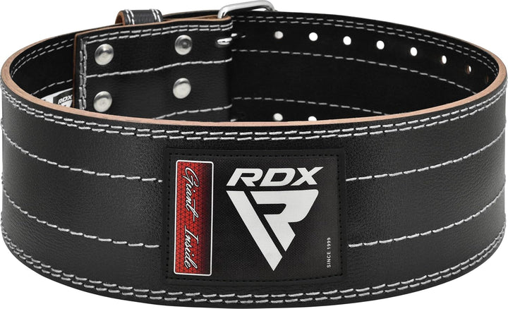RDX 4” Gewichthebergürtel Leder, IPL USPA Genehmigt, 12 Verstellbar Löcher 6mm Trainingsgürtel Schna