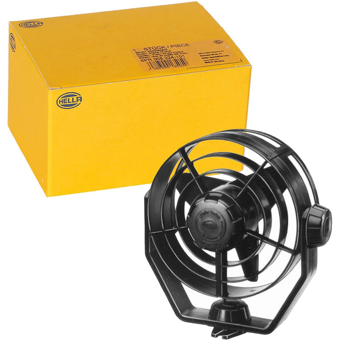 HELLA - Ventilator - Turbo - 24V - 6.5W - schwarz - Kabel: 1400mm - 8EV 003 361-011 Hella Verpackung