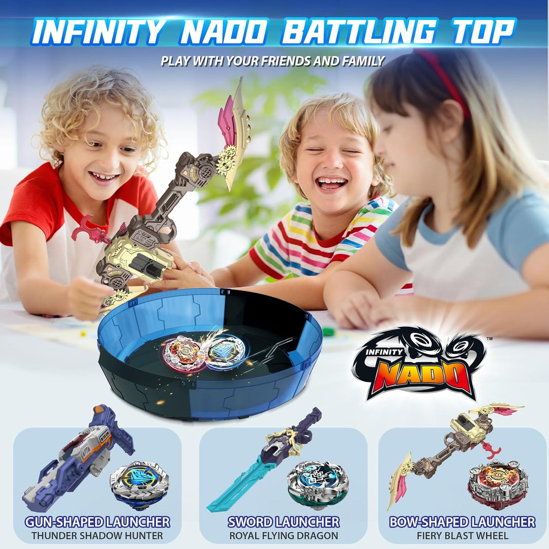 INFINITY NADO S7 Kreisel mit Bogenwerfer Unendliche Beschleunigung, Metallkreisel Verteidigungstyp R