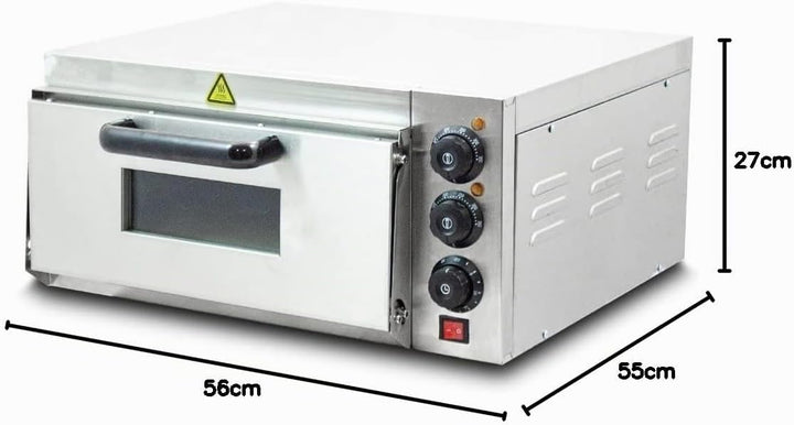 Bituxx Professioneller Pizzaofen Pizzabackofen Pizzamaker Elektrisch 2000W mit Steinplatte , Gastro