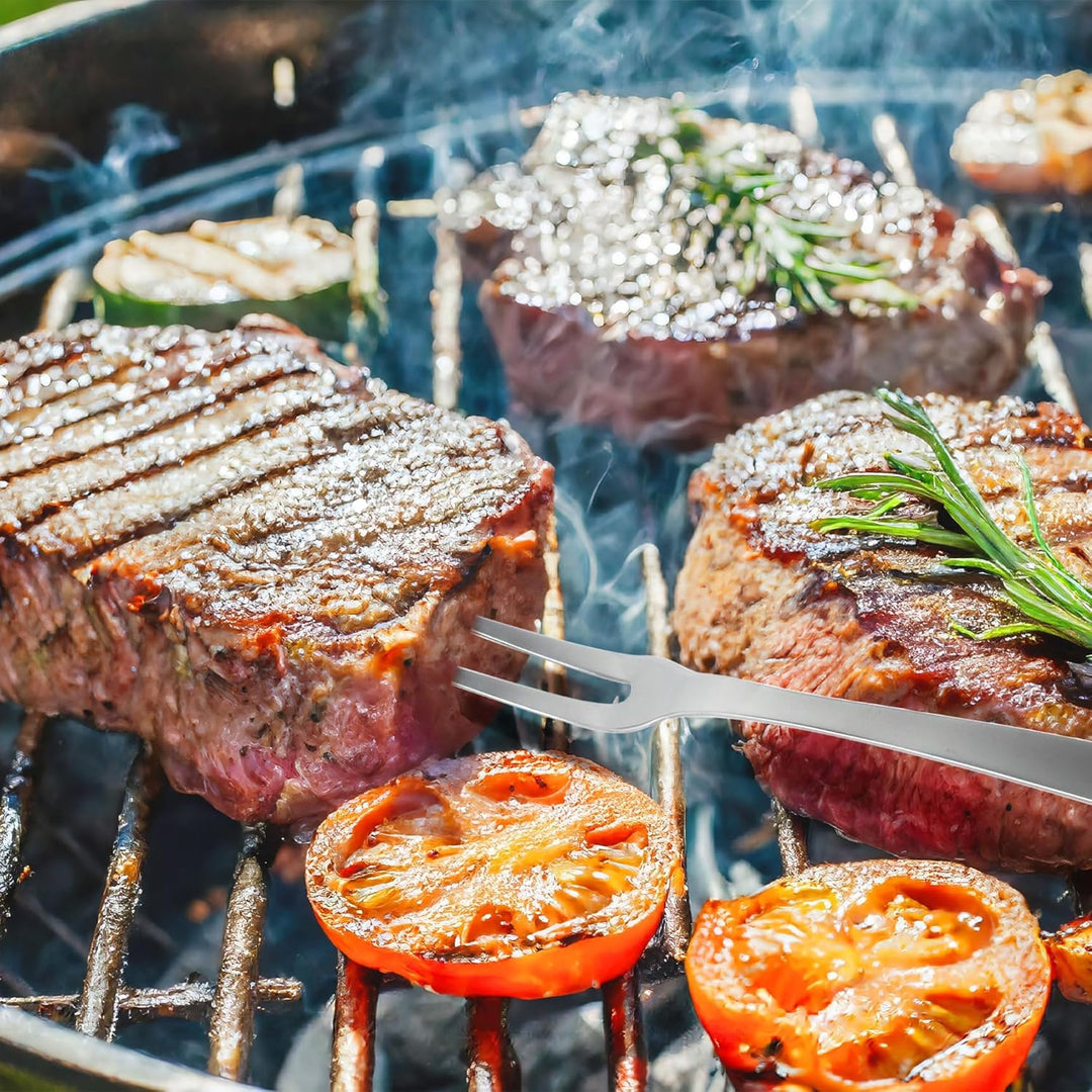 IMEEA Fleischgabeln Set Grillgabeln Edelstahl Grillgabel Bratengabel Wurstgabeln Küchen Zubehör 33.5