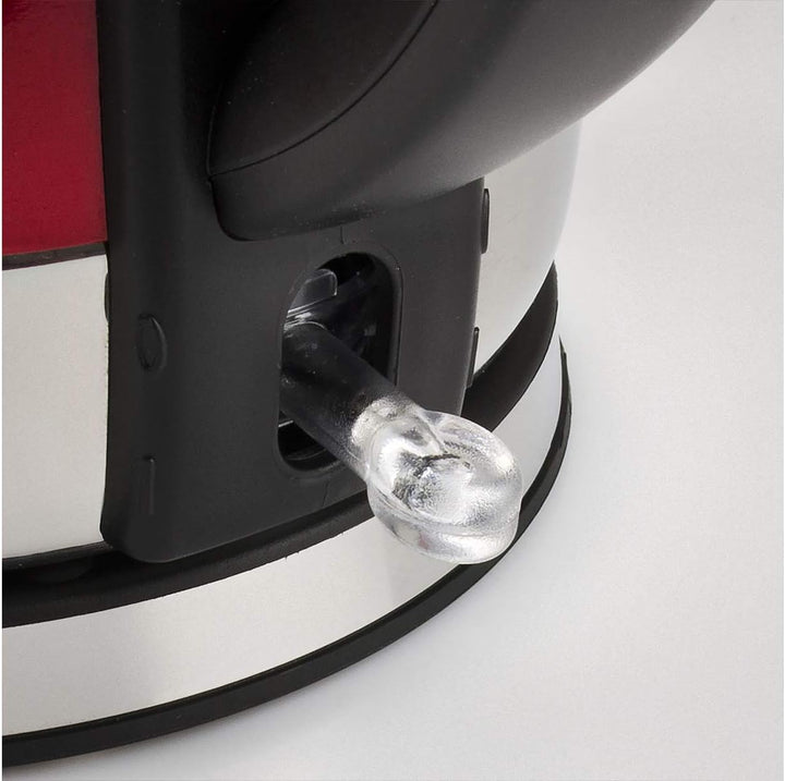 Girmi Bl32 kabelloser Wasserkocher aus Edelstahl, 1,2 l, 1630 W, Rot