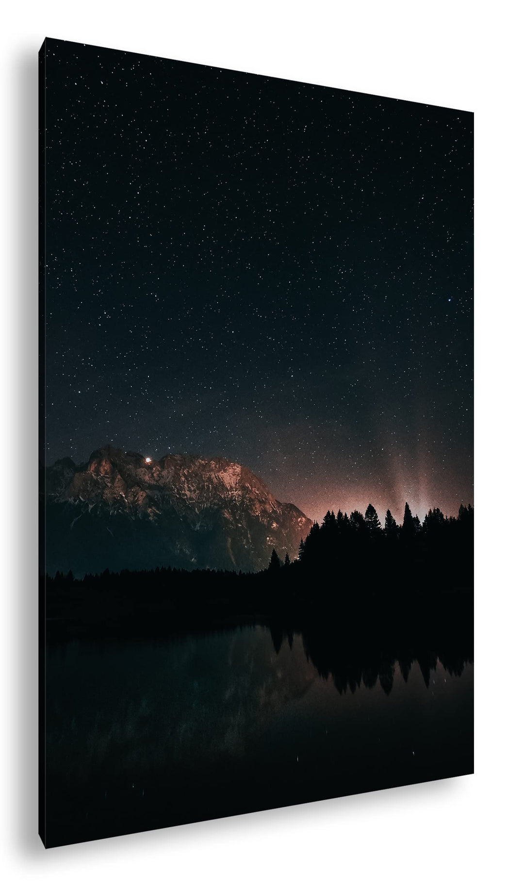 deyoli Erhellende Nacht Format: 80x60 als Leinwandbild, Motiv fertig gerahmt auf Echtholzrahmen, Hoc