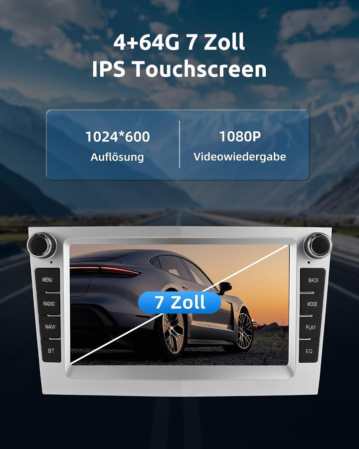 ESSGOO 4+64G Android 15 Wireless Carplay und Android Auto Autoradio Weiss, Weiss