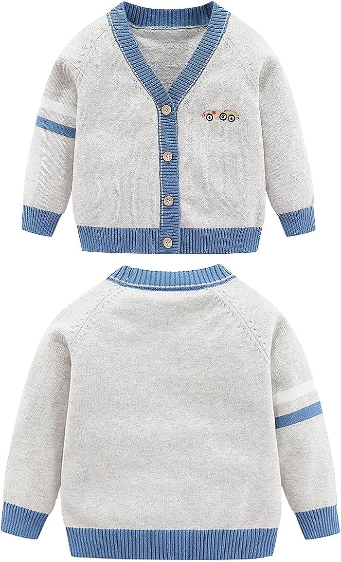 Kleinkind Baby Jungen Strickjacke kleine Jungen V-Ausschnitt Baumwolle Pullover Kinder Lange Ärmel J
