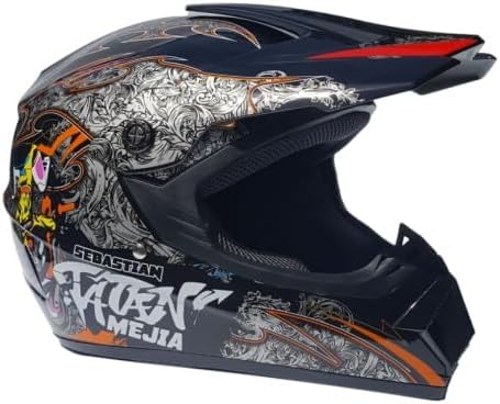 Kinder Crosshelm Mejia – Motorradhelm für Kinder, ABS-Schale, robuster Kinderhelm für Downhill, Quad