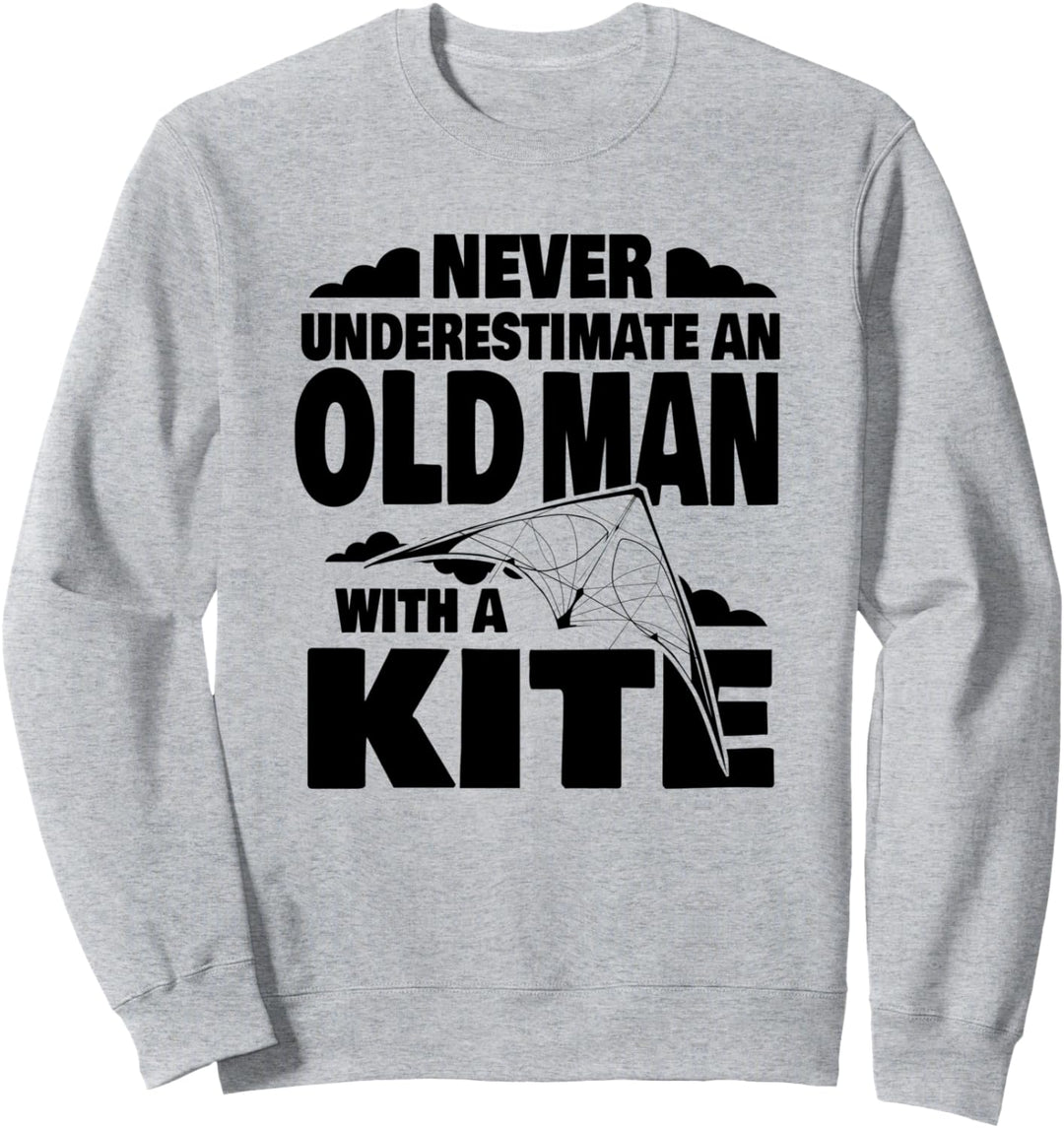 Unterschätze niemals einen alten Mann mit einem Drachenvater Sweatshirt