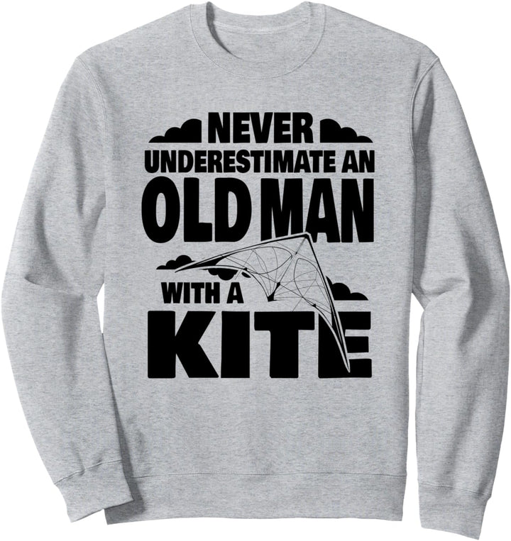 Unterschätze niemals einen alten Mann mit einem Drachenvater Sweatshirt