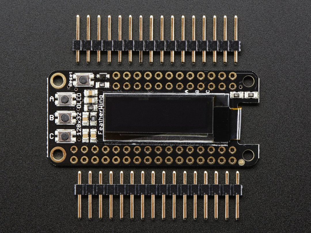 Adafruit FeatherWing OLED - 128x32 OLED Add-on for All Feather Boards [ADA2900]