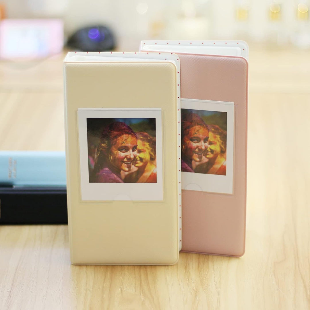 Rieibi Mini-Fotoalbum mit 64 Fächern, aus PU-Leder, für Fujifilm Instax Square SQ1/SQ20/SQ10/SQ6/SP-