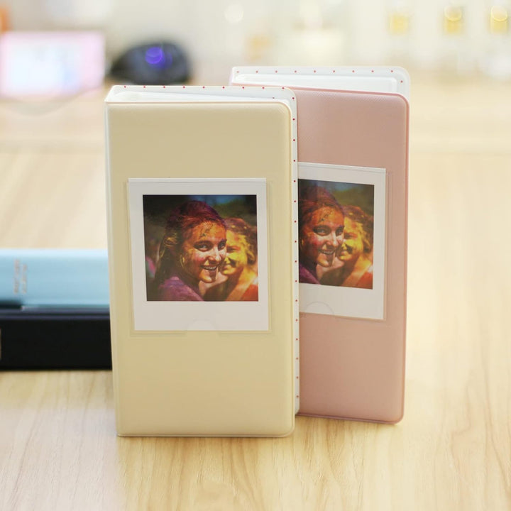 Rieibi Mini-Fotoalbum mit 64 Fächern, aus PU-Leder, für Fujifilm Instax Square SQ1/SQ20/SQ10/SQ6/SP-