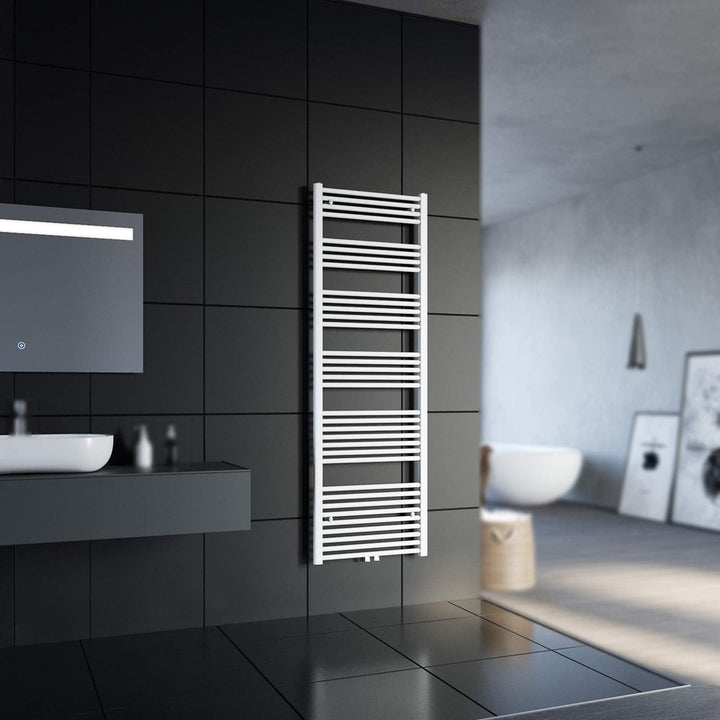SONNI Badheizkörper 1800x600mm Handtuchtrockner Weiss 821 Watt Design Hantuchwärmer Bad Mittelanschl