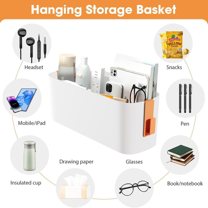 2 Stück Bett Organizer Zum Einhängen, Hängebett Organizer Aufbewahrungskorb,Nachttisch Bett Bettabla