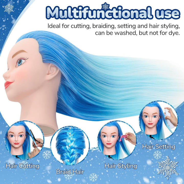 NEVERLAND Professionelle Frisur 20 inch 100% Synthetisches Haar Training Kopf Ein menschliches Model