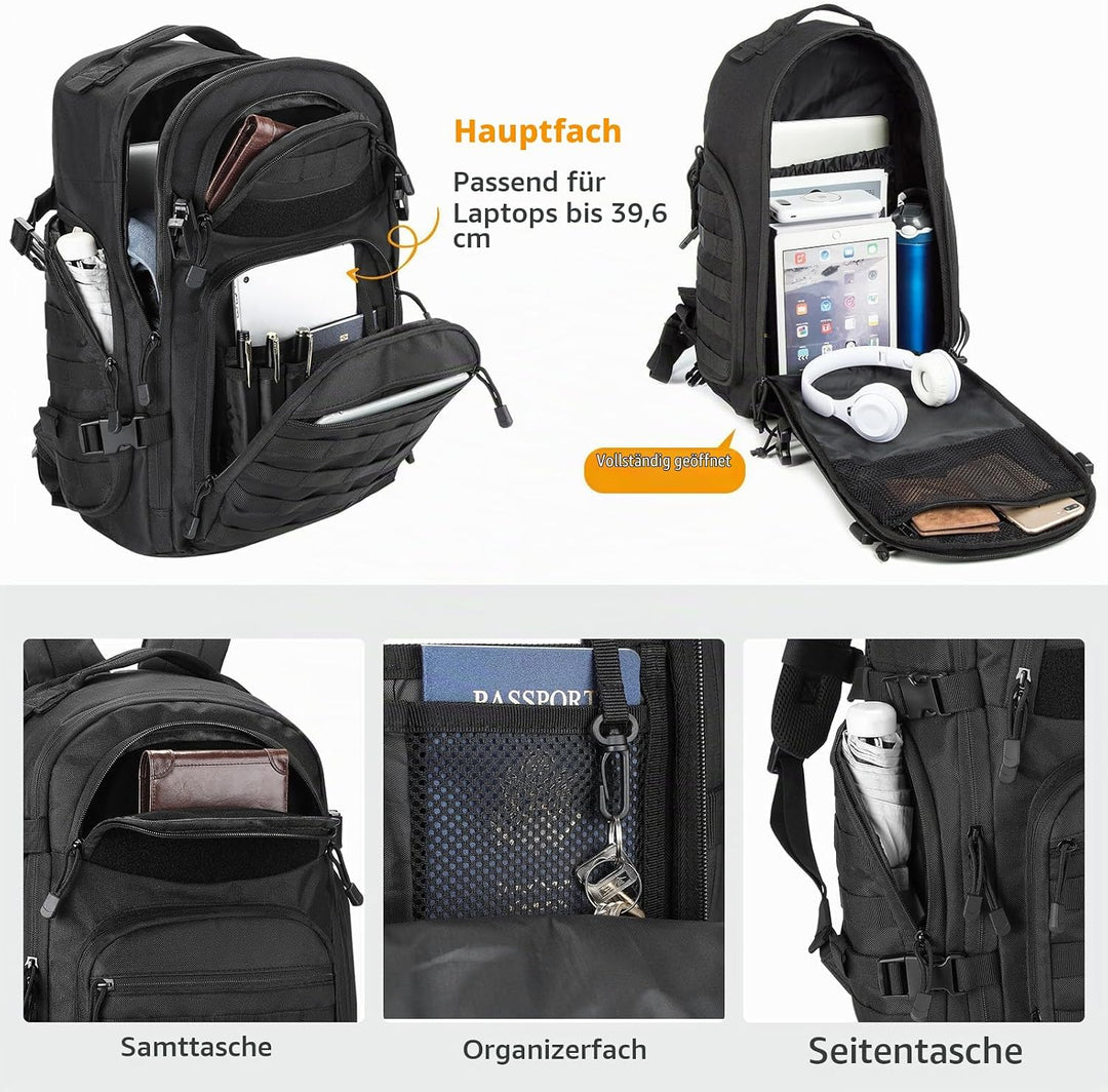 HUNTVP Militär Rucksack 30L 35L Taktischer Rucksack 30L 35L Wanderrucksack Herren Bundeswehr Rucksac