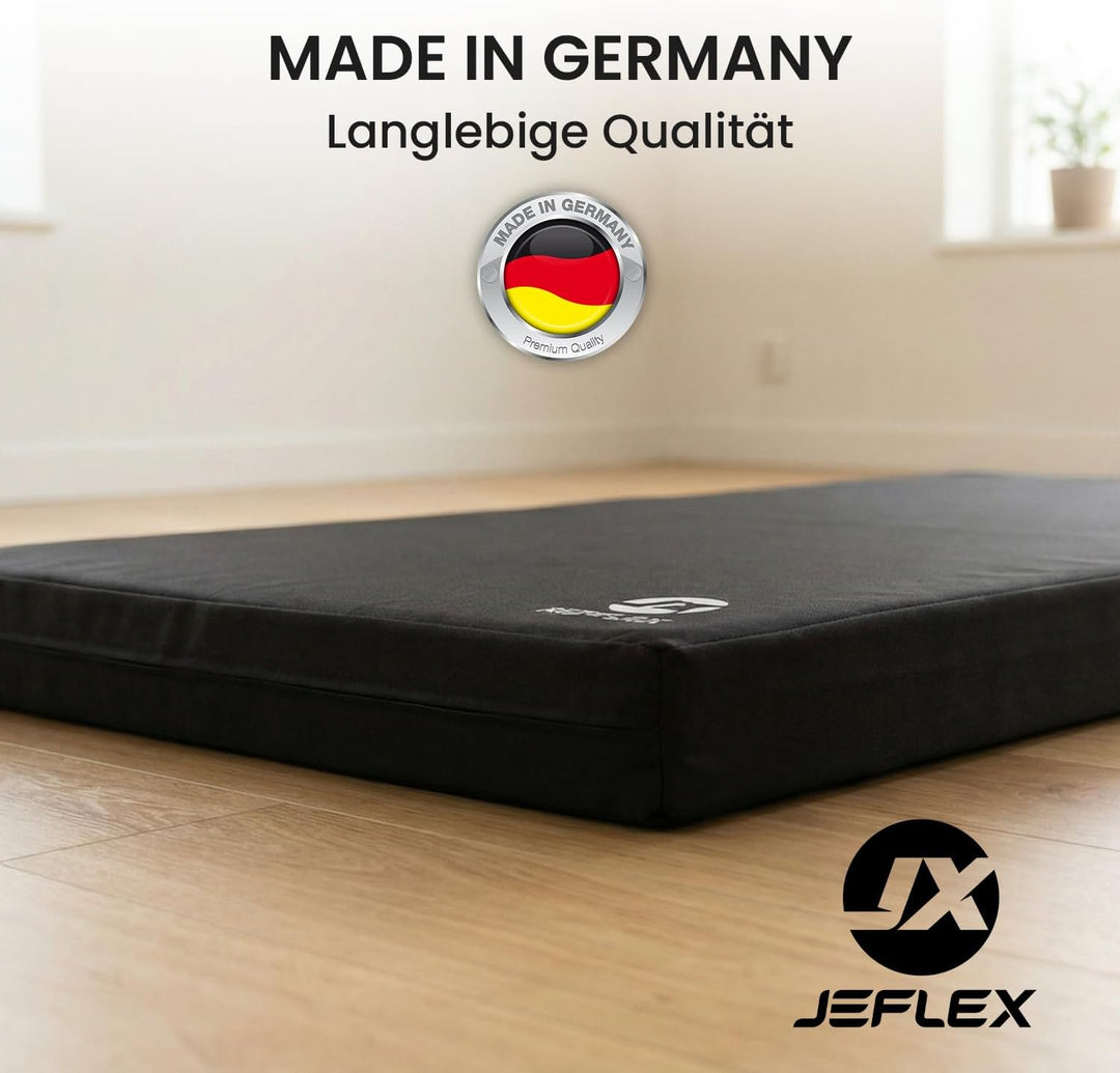 Jeflex - Weichbodenmatte & Turnmatte 100 x 70 x 8 cm MADE IN GERMANY/Gymnastikmatte tragbar/platzspa