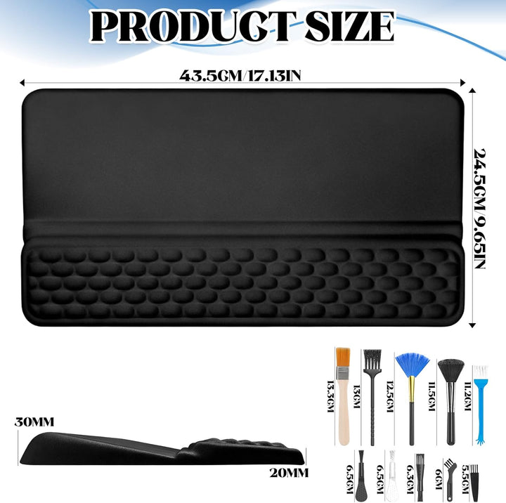 Keyboard Wrist Rest – Weiche Handballenauflage aus Memory-Schaum, rutschfeste grosse Tastaturauflage
