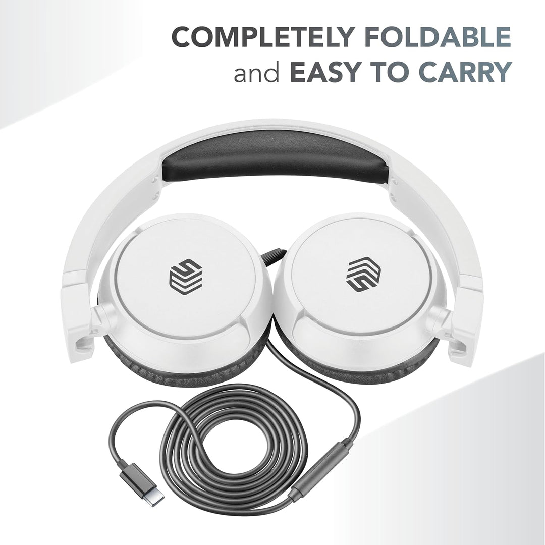 Music Sound | Bügelkopfhörer mit Kabel Over Ear Basic | On-Ear-Kopfhörer Faltbarer Kopfbügel mit 1,2
