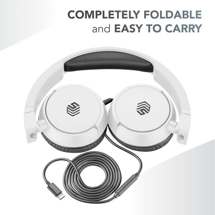 Music Sound | Bügelkopfhörer mit Kabel Over Ear Basic | On-Ear-Kopfhörer Faltbarer Kopfbügel mit 1,2