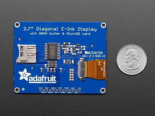 Adafruit 2.7" Tri-Colour eInk/ePaper Display with SRAM (Red Black White)