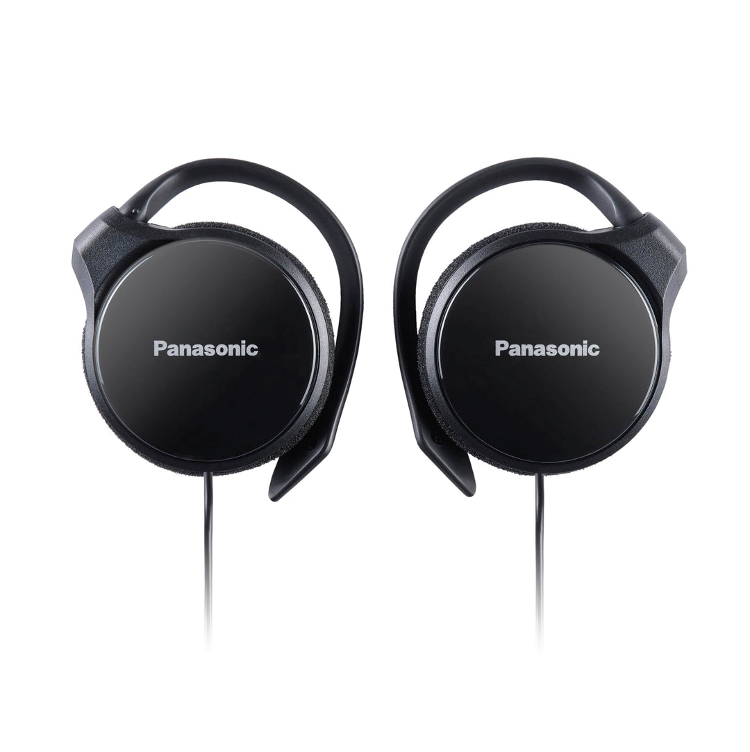 Panasonic RP-HS46E-K Clip-Ohrhörer, kompakte Clip-Kopfhörer, ergonomischer Ohrbügel, 30-mm-Wandler,