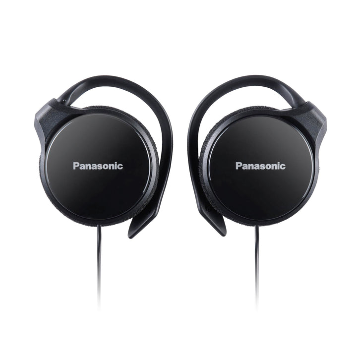 Panasonic RP-HS46E-K Clip-Ohrhörer, kompakte Clip-Kopfhörer, ergonomischer Ohrbügel, 30-mm-Wandler,