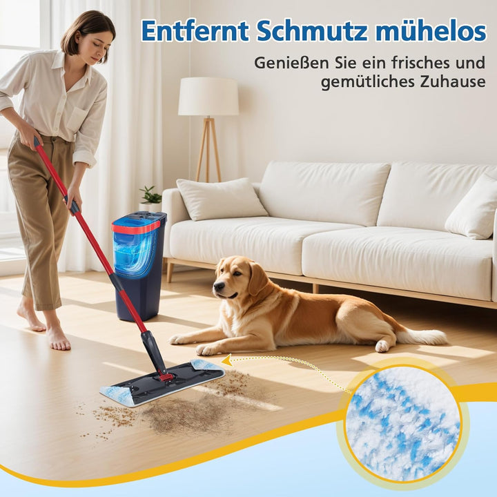 6 Stück Mikrofaser Wischpads Kompatibel mit Vileda H2PrO und O-Cedar H2PrO Bodenwischer Ersatzbezug,