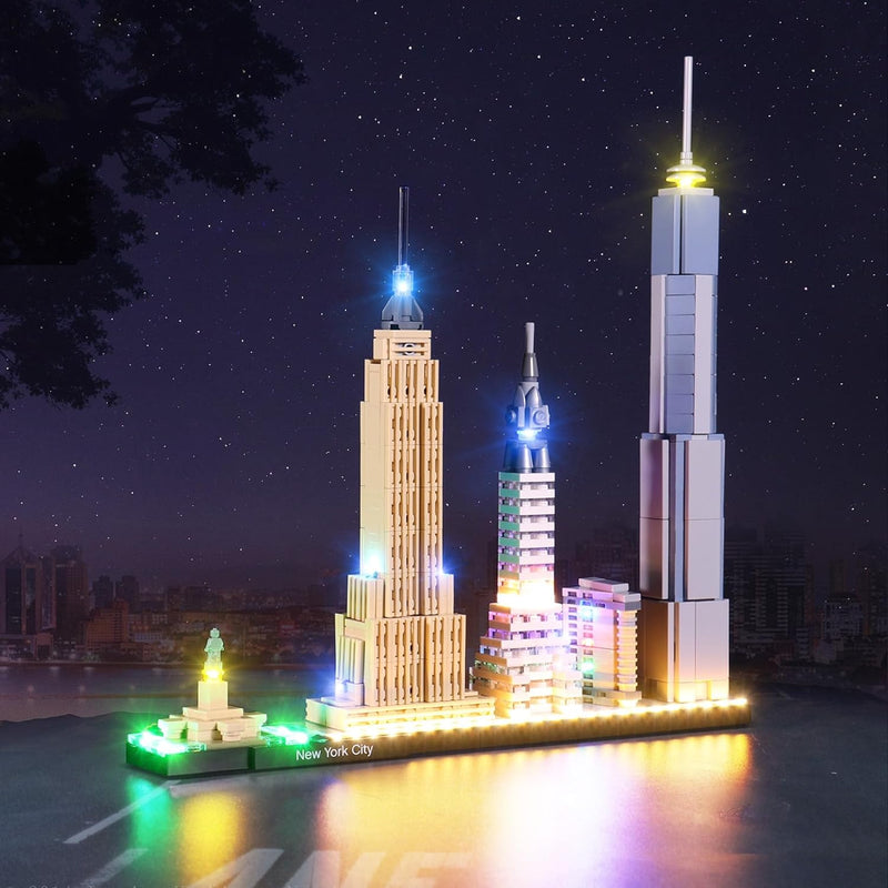 cooldac LED Beleuchtungskit für Lego 21028 Architecture New York City Skyline, Led Licht Kompatibel