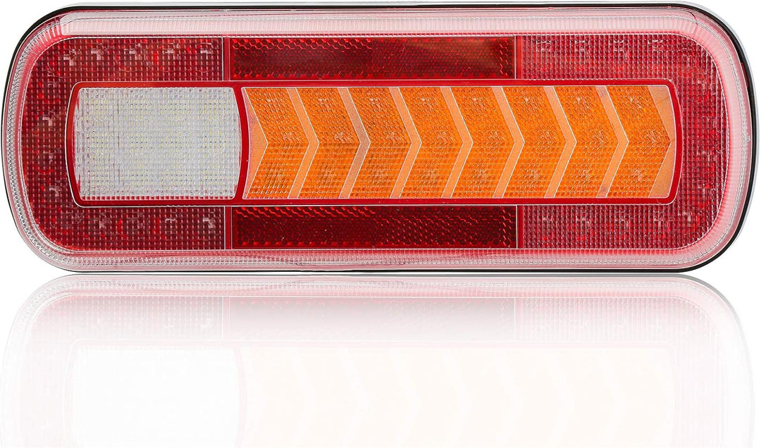 D-TECH 2 Stk. 9-30V E-Mark Zulassung LED Anhänger Rücklicht Bremslicht Rückfahrnebelscheinwerfer Dyn