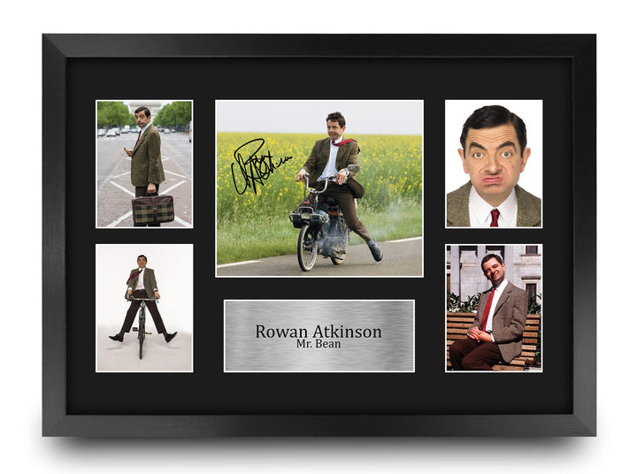 HWC Trading FR A3 Rowan Atkinson Mr Bean Gifts Bild mit Autogramm, A3, gerahmt