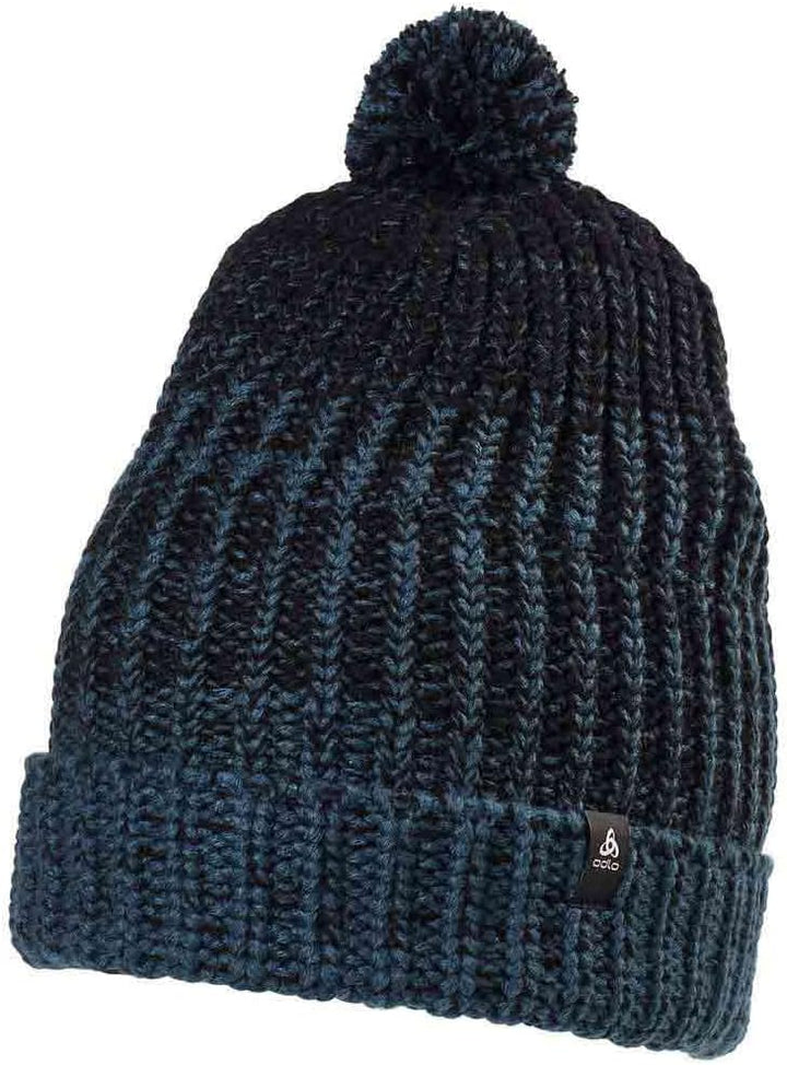 Odlo Unisex Mütze Hat Heavy Knit Einheitsgrösse blue wing teal - black, Einheitsgrösse blue wing tea