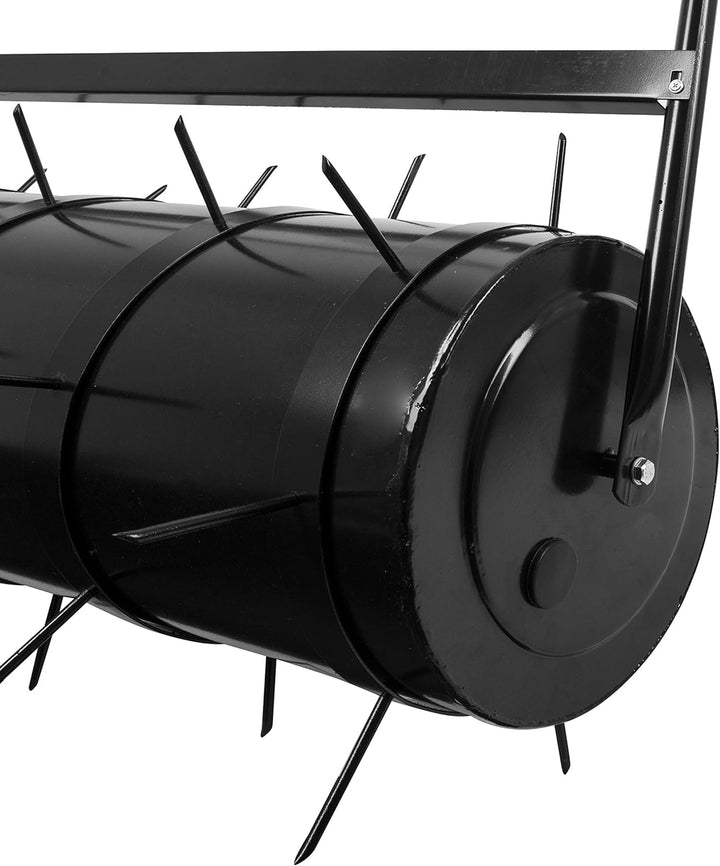 ADGO Gartenwalze Rasenwalze mit Spikes 80 x 28 cm Hoch für Rasen Stahltrommel 49L Garden Yard Kit Wa