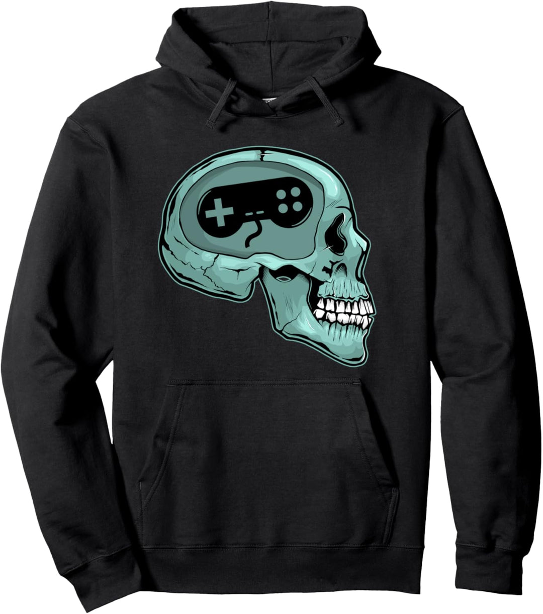 Gamer Schädel mit Gaming Controller Videospiele Spieler Pullover Hoodie