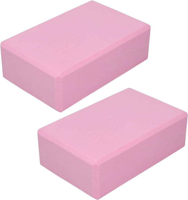 Pink Yoga Block, Foam 2 Pack Foam Travel Yoga Pilates Blocks Stabilit?t rutschfeste Bl?cke f¨¹r Medi