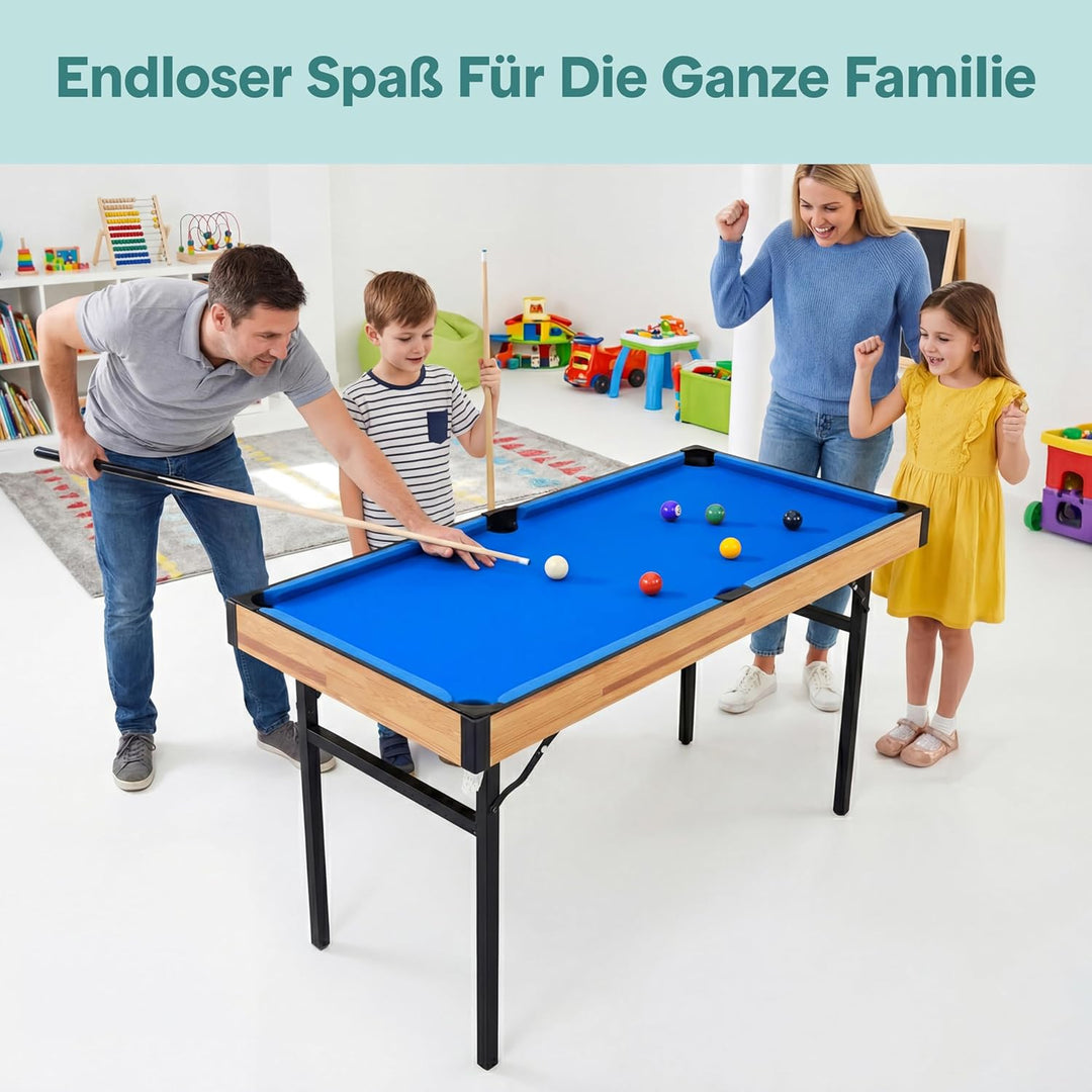 SereneLife Multifunktionstisch, Multigame Spieltisch – 4 in 1 mit Zubehör, Tischkicker, Billardtisch