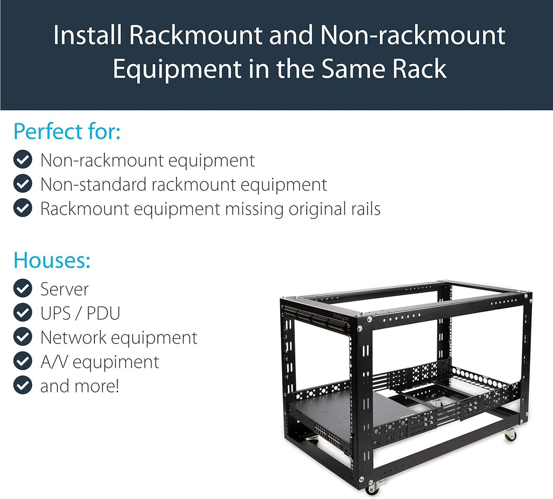 StarTech.com 2 HE Universal Server Rack Schienen - TAA-konforme Server Montageschienen mit einstellb