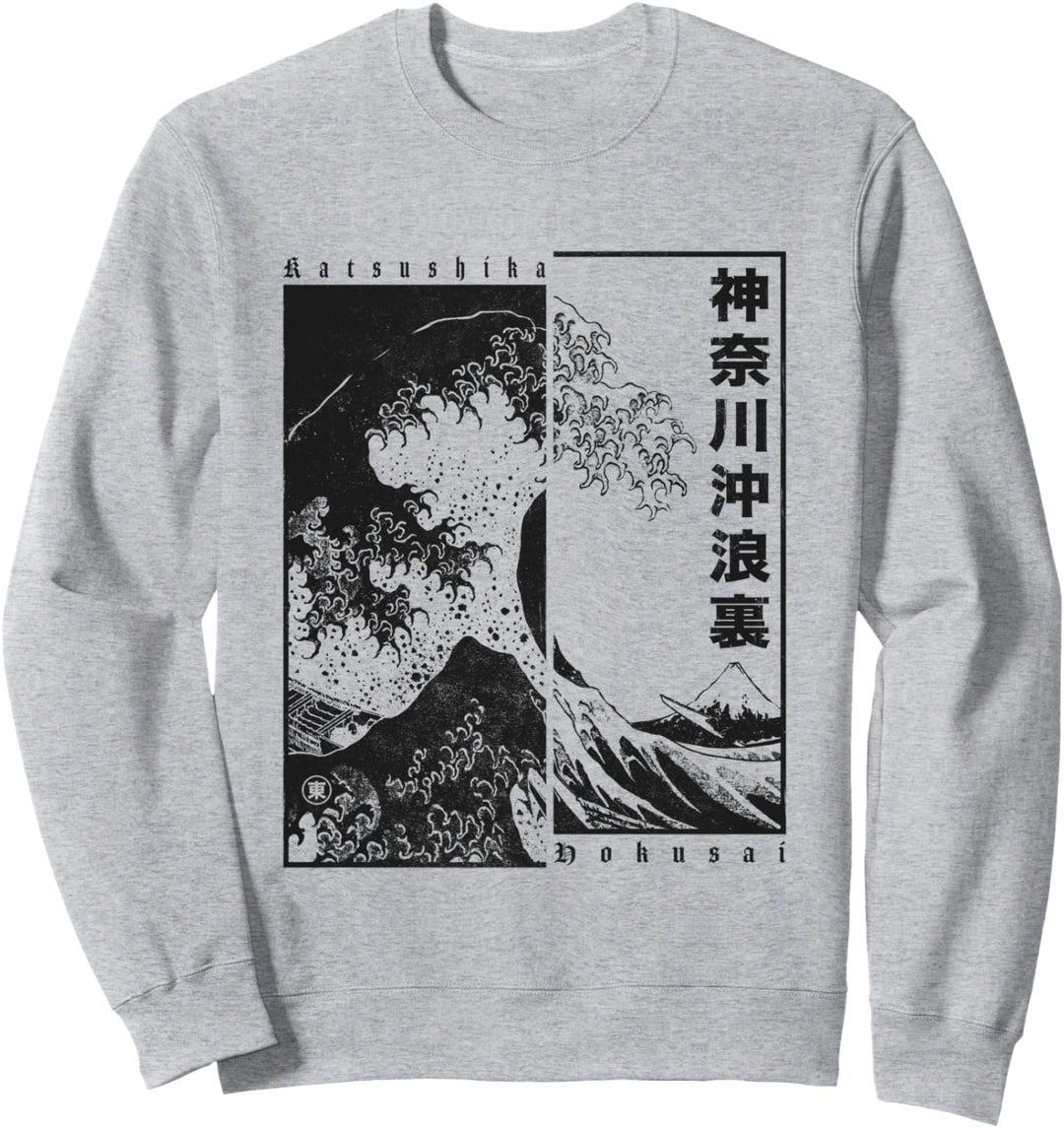 Japan Style Katsushika Hokusai The Great Wave Off Kanagawa Sweatshirt