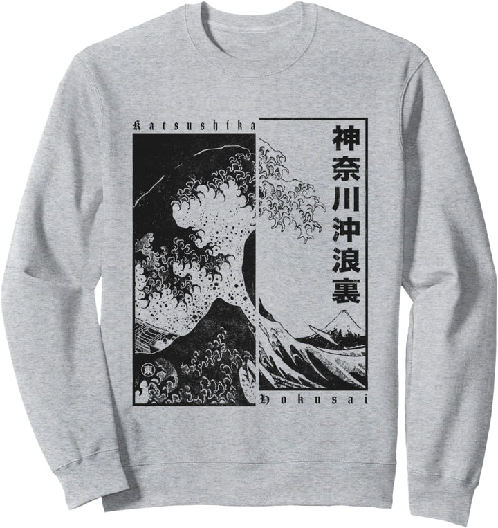 Japan Style Katsushika Hokusai The Great Wave Off Kanagawa Sweatshirt