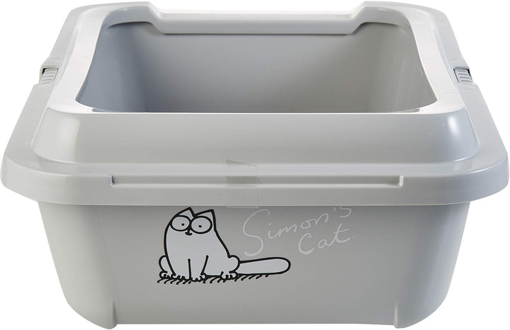 Simon's Cat, Katzentoilette mit Rand L: 43 cm B: 32 cm H: 16 cm grau grau L: 43 cm B: 32 cm H: 16 cm