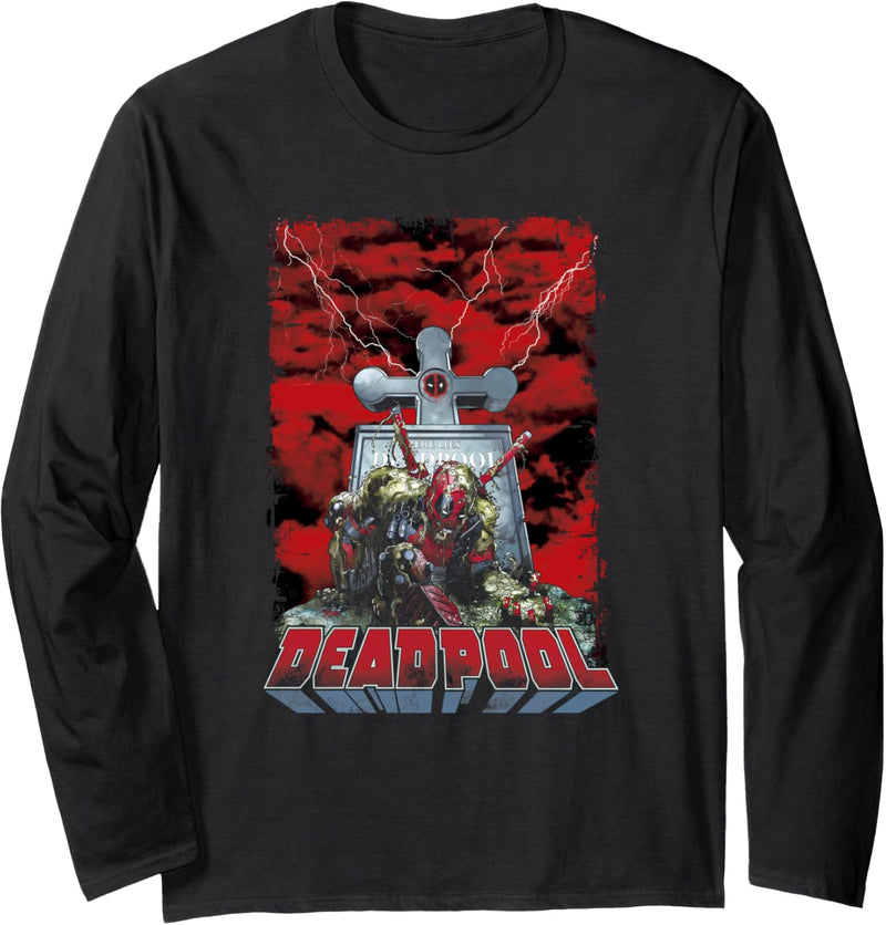 Marvel Deadpool Grave Langarmshirt