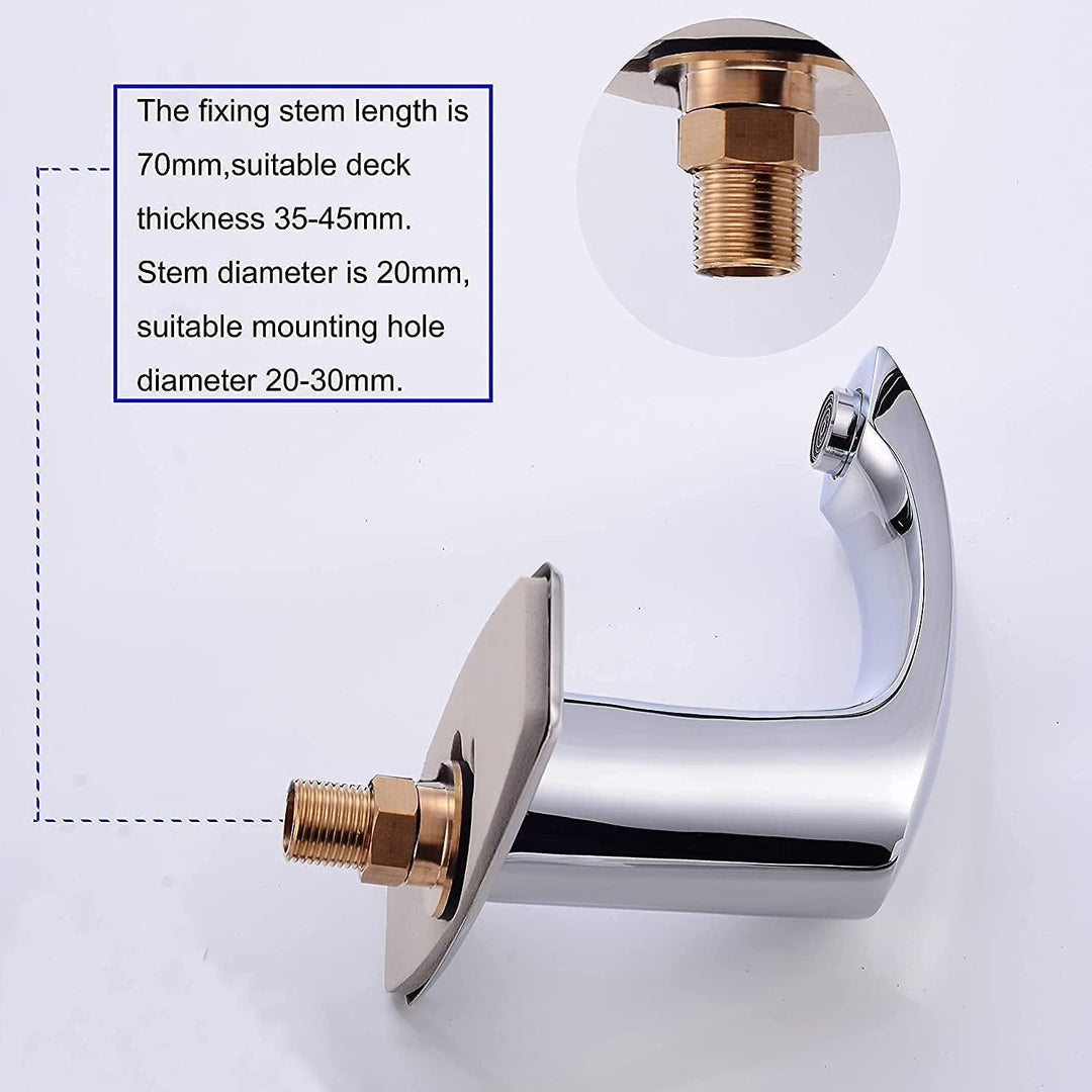 Fyeer Wasserhahn ohne Kontakt, aus Messing, mit automatischem Sensor, für Waschbecken im Badezimmer,