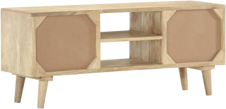 vidaXL Mangoholz Massiv TV Schrank mit 4 Schubladen Lowboard TV Möbel Tisch Sideboard Fernsehtisch F