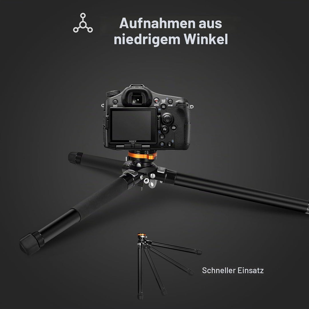 TARION Kamera Stativ Kamerastativ Reisestativ: Kompakt Dreibein Stative Leicht Videostativ aus Alumi