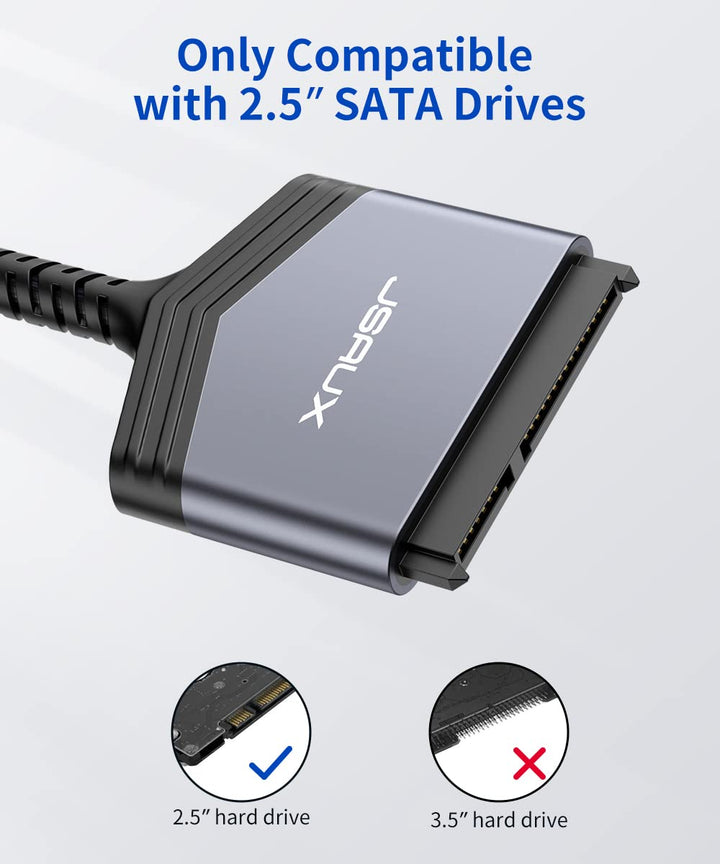 JSAUX SATA auf USB C Kabel, USB C 3.1 zu 2.5" SATA III Festplatten Adapter Typ C für 2,5 Zoll SSD un