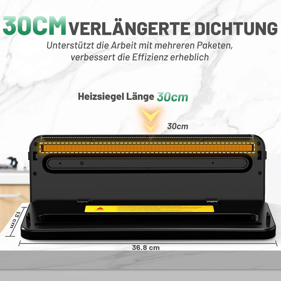 Raycial Vakuumiergerät für Lebensmittel, 6-in-1 Vakuumierer | Mit 10 Vakuumierbeuteln, 6 Modi, Trock