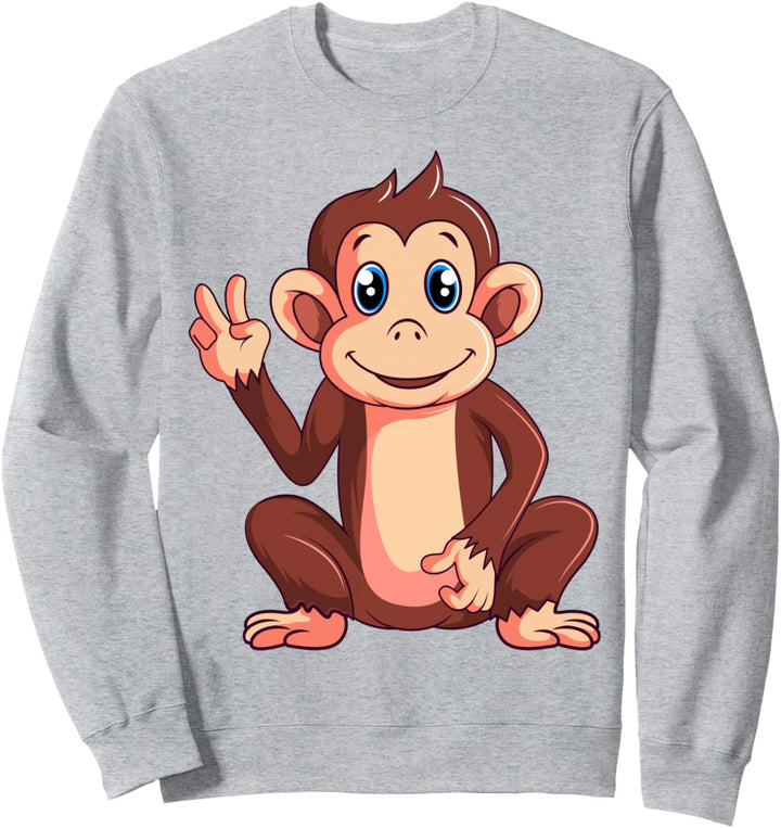 Affen Äffchen Mädchen Jungen Kinder Sweatshirt