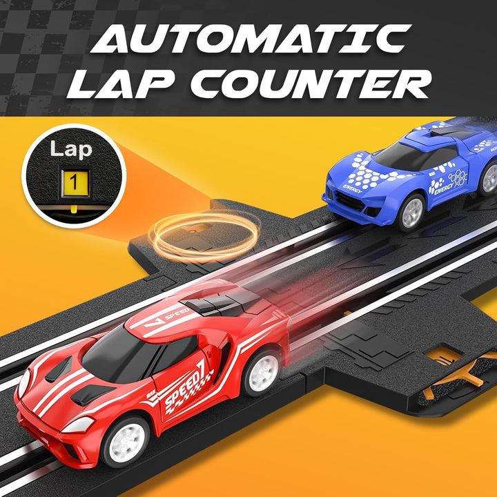 Atlasonix Autorennbahn, Elektrisches Auto für Kinder, Rennbahn Kinder 3 4 5 6 7 8 Jahre für Jungen u