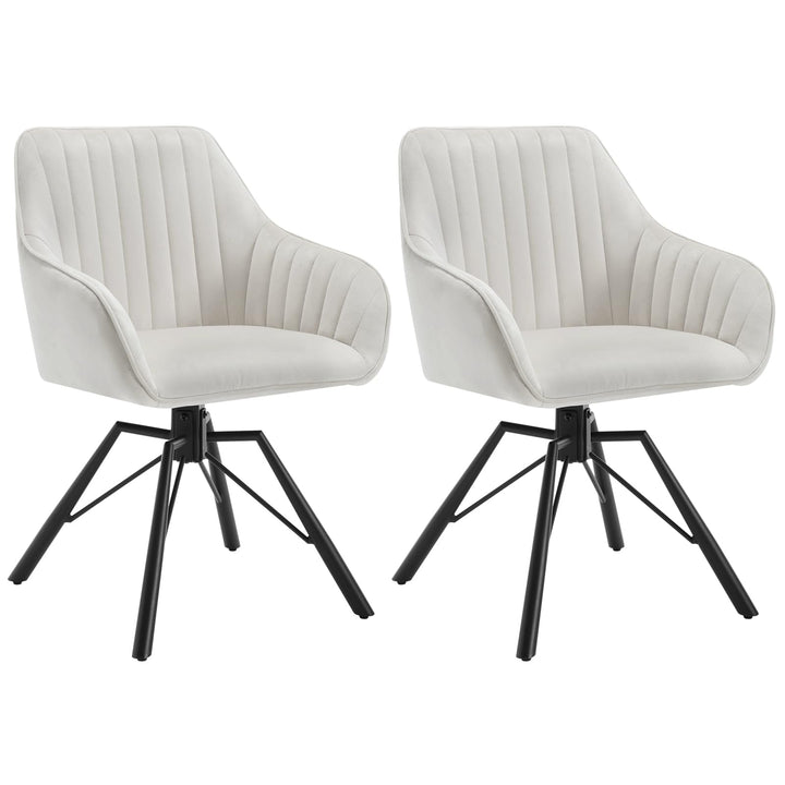 WOLTU Esszimmerstühle drehbar 2er Set, Samt Stuhl Esszimmer, Sessel Wohnzimmer, Drehstuhl, Küchenstu