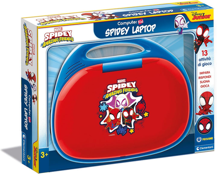 Clementoni 16454 Spiderman Computer Kid Marvel Spidey and His Amazing Friends, Lernspiel, Kindercomp